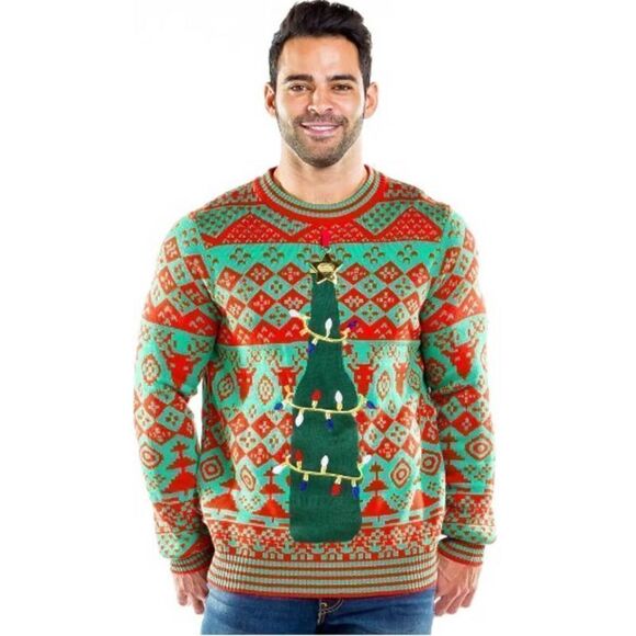 Tipsy Elves Bottle Opener Sweater Men's Sz. M - Picture 1 of 11